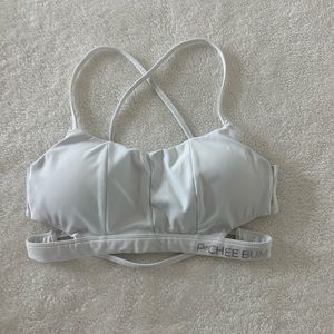 White sports bra size S